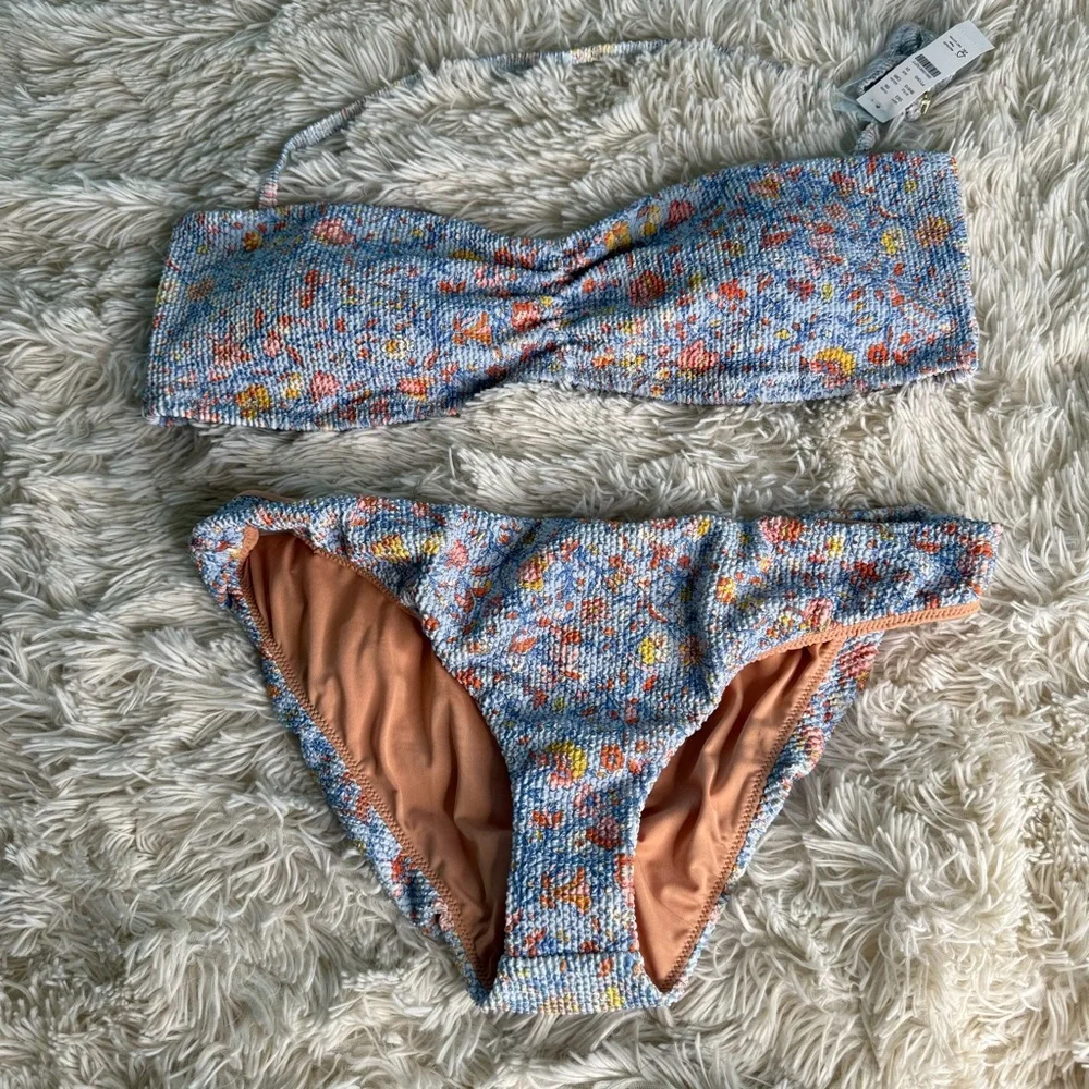 NWT J Crew Scrunchie Afternoon Floral Bikini Set Size 2X/XXL
